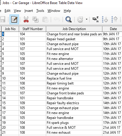 10 Delete Records Table