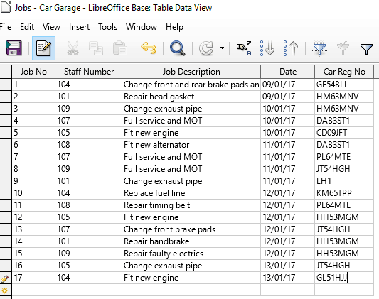 10 Table Data View