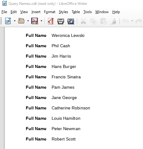 16 Merged Fields as one