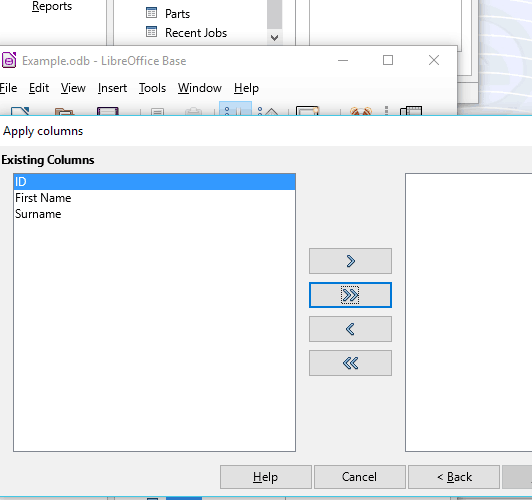 22 Exising Columns