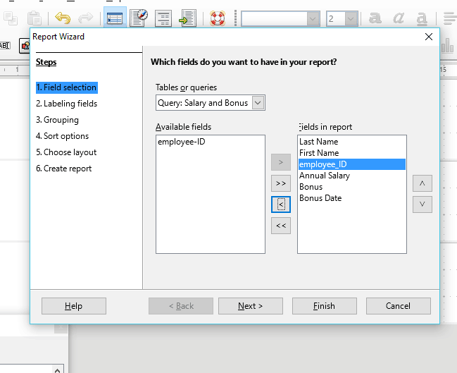22 Report Wizard 22 Report Wizard