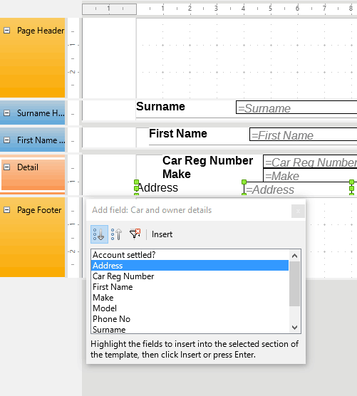 23 Add Field Window 23 Add Field Window