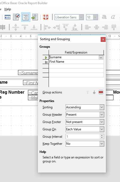 25 Sort group records in a report by field