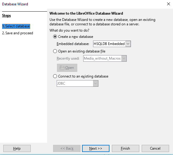 4 New Database Wizard 4 New Database Wizard