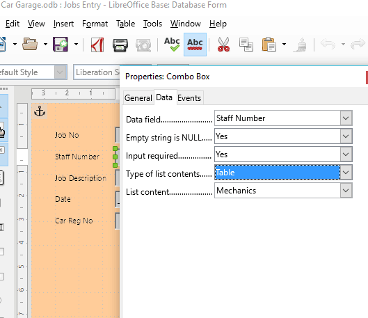 4 Properties Combo Table