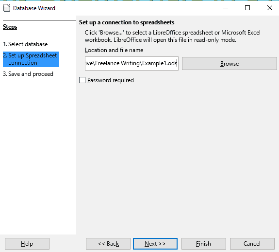 4 Set Up Spreadsheet Connection