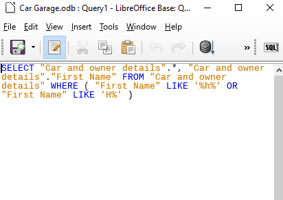 42 Like SQL Query 42 Like SQL Query