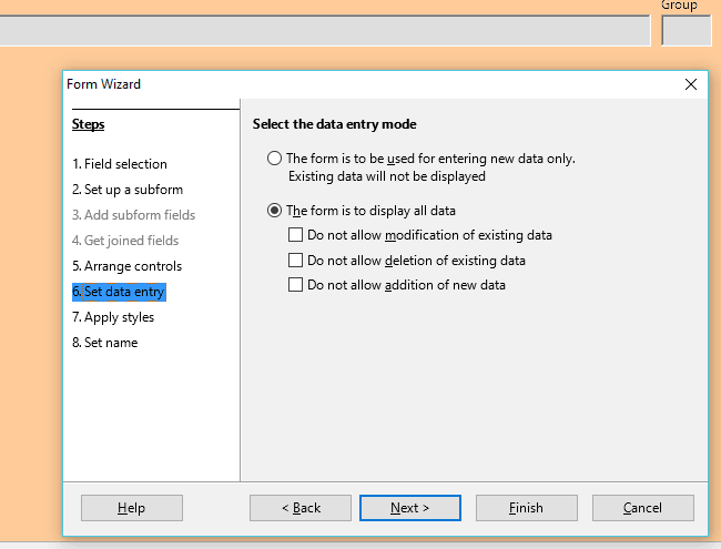 5 Set Data Entry