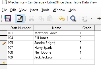 7 Table Data View