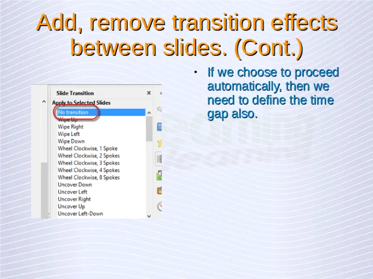 Understanding Presentations – Slide Transition