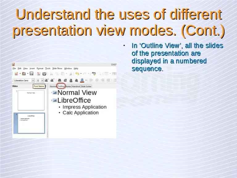 Understanding Presentations Presentation Views