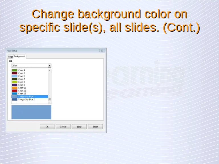 Understanding Presentations – Change background color