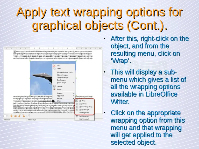 Advanced Word Processing - Text Wrapping