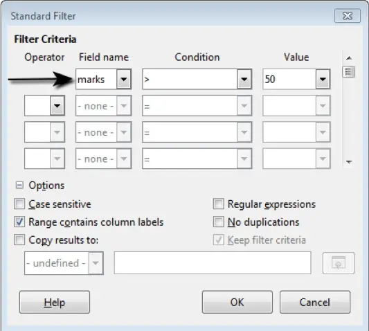 Filter Criteria 16