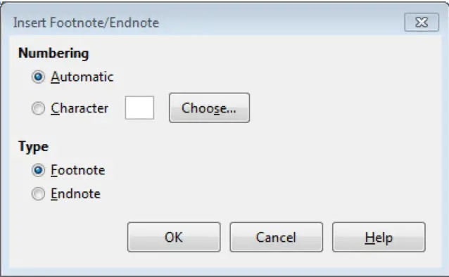 Insert Footnote Endnote 4