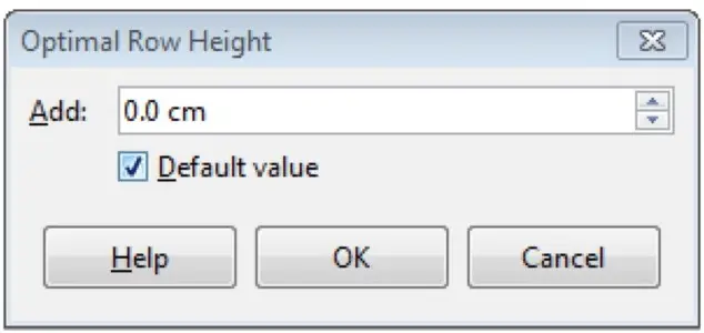 Row Height