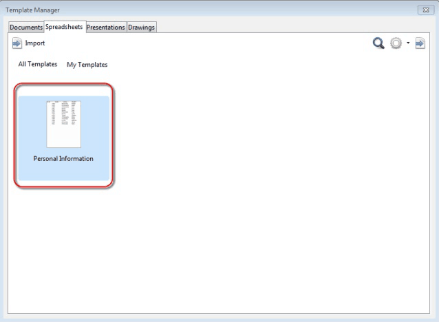 Spreadsheet Template Manager 7