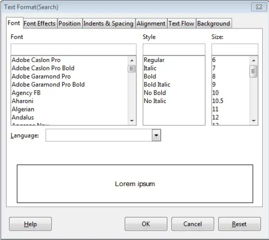 Text Format Search 4