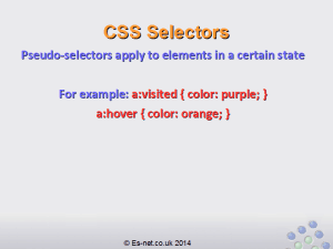 Understanding CSS Selectors