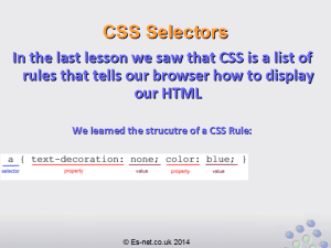 Understanding CSS Selectors