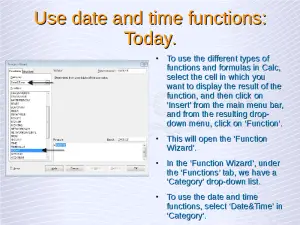 Advanced Spreadsheets – Date and Time Functions