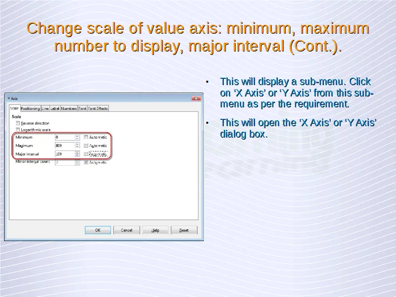 Advanced Spreadsheets – Change scale of chart value