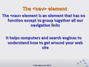 How to add navigation to a simple HTML page
